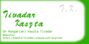 tivadar kaszta business card